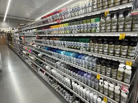 Spray paint aisle at the Charlestown store