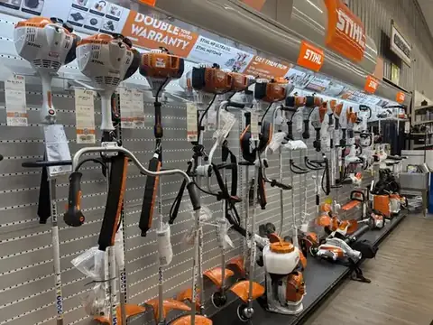 STIHL trimmers and blowers on display in Charlestown